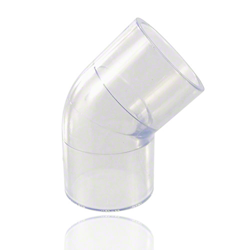 PVC U Transparent Winkel 45&deg; in Zoll Abmessung