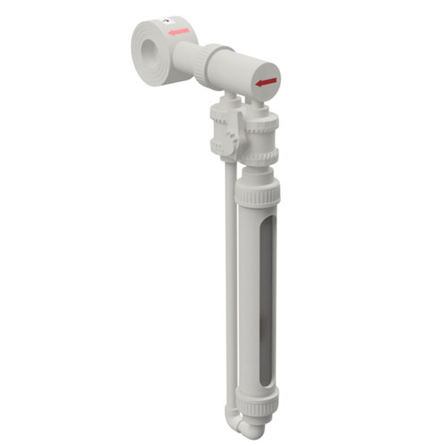 Nebenstromdurchflussmessger&auml;t PVDF Typ DST-PVDF PN 10 DN 80